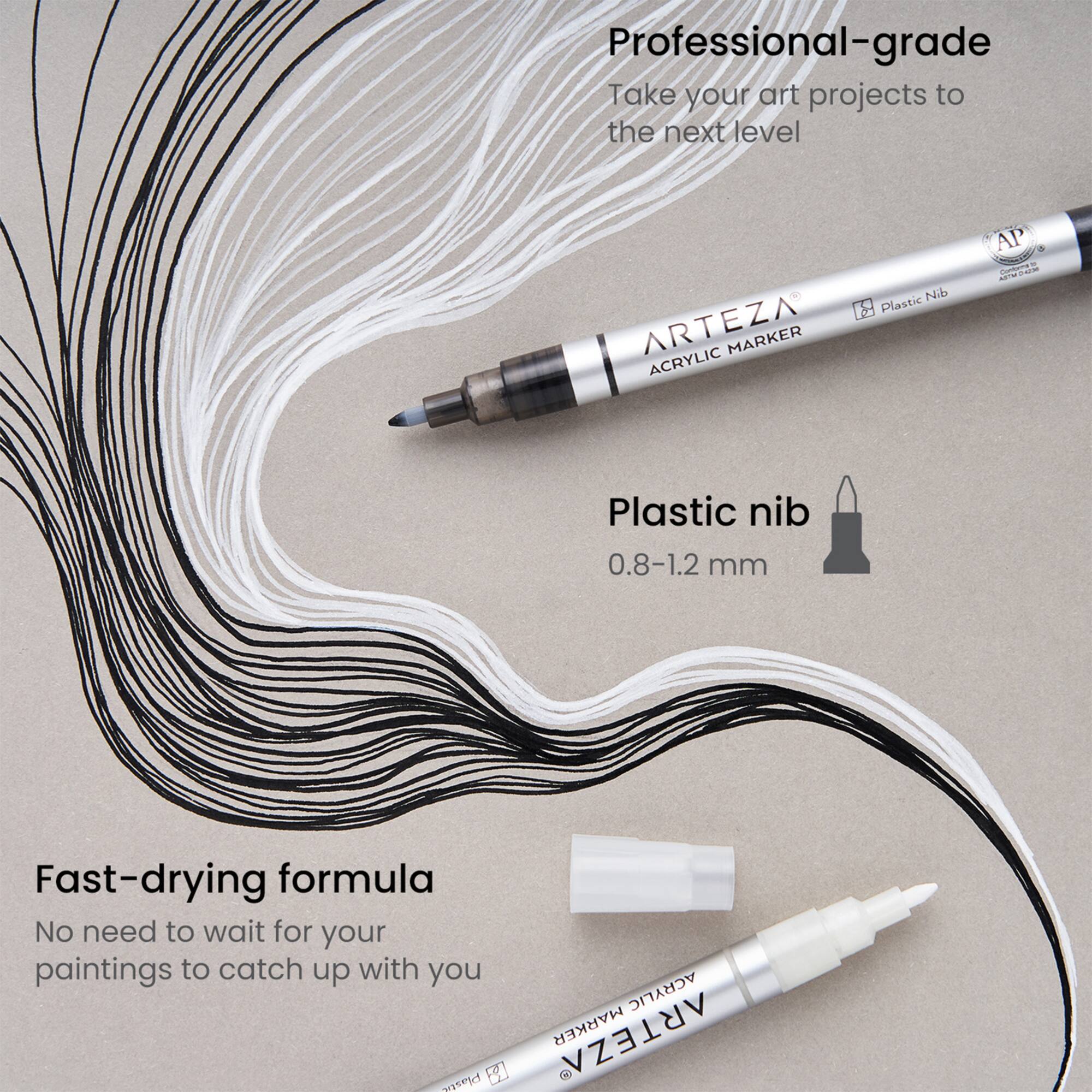 Arteza® Black Extra Fine Acrylic Paint Markers